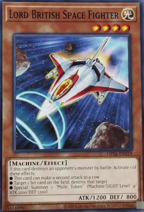Lord British Space Fighter (OP16-EN019) - OTS Tournament Pack 16 Unlimited - Premium Yugioh Single from Konami - Just $0.25! Shop now at Game Crave Tournament Store