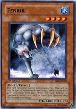 Fenrir (SD4-EN008) - Structure Deck: Fury from the Deep 1st Edition - Premium Yugioh Single from Konami - Just $0.31! Shop now at Game Crave Tournament Store