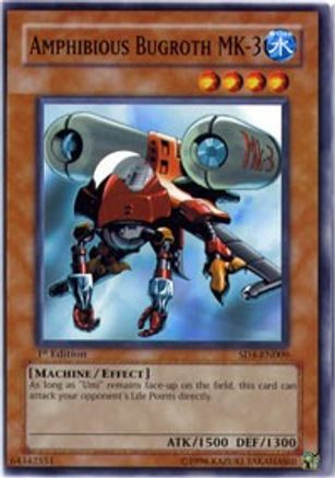 Amphibious Bugroth MK-3 (SD4-EN009) - Structure Deck: Fury from the Deep 1st Edition - Premium Yugioh Single from Konami - Just $0.47! Shop now at Game Crave Tournament Store