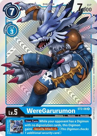 WereGarurumon - ST2-08 (Official Tournament Pack Vol.2) (ST2-08) - Starter Deck 02: Cocytus Blue Foil - Premium Digimon Single from Bandai - Just $0.11! Shop now at Game Crave Tournament Store
