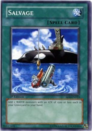 Salvage (SD4-EN023) - Structure Deck: Fury from the Deep 1st Edition - Premium Yugioh Single from Konami - Just $0.38! Shop now at Game Crave Tournament Store