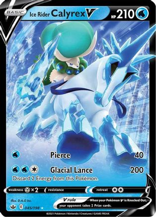 Ice Rider Calyrex V 45/198 - Chilling Reign Holofoil - Premium Pokemon Single from Nintendo - Just $0.50! Shop now at Game Crave Tournament Store