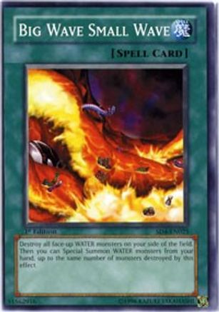 Big Wave Small Wave (SD4-EN025) - Structure Deck: Fury from the Deep 1st Edition - Premium Yugioh Single from Konami - Just $0.33! Shop now at Game Crave Tournament Store