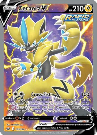 Zeraora V 165/198 - Chilling Reign Holofoil - Premium Pokemon Single from Nintendo - Just $4.18! Shop now at Game Crave Tournament Store