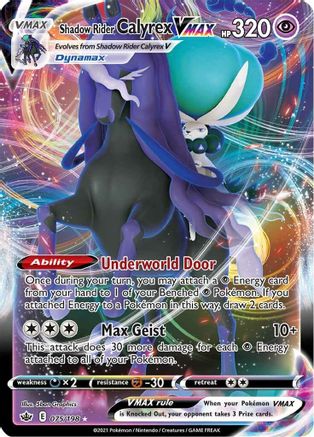 Shadow Rider Calyrex VMAX 75/198 - Chilling Reign Holofoil - Premium Pokemon Single from Nintendo - Just $0.70! Shop now at Game Crave Tournament Store