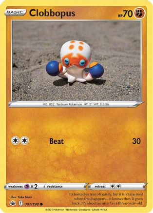 Clobbopus 91/198 - Chilling Reign - Premium Pokemon Single from Nintendo - Just $0.25! Shop now at Game Crave Tournament Store