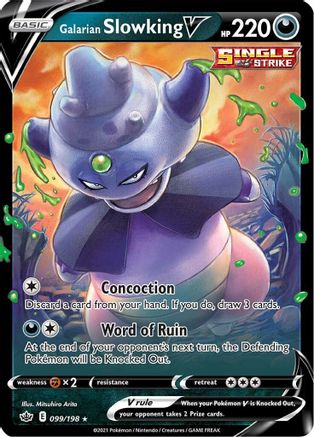 Galarian Slowking V 99/198 - Chilling Reign Holofoil - Premium Pokemon Single from Nintendo - Just $0.51! Shop now at Game Crave Tournament Store