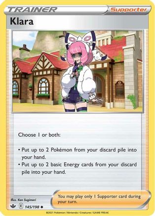 Klara 145/198 - Chilling Reign - Premium Pokemon Single from Nintendo - Just $0.25! Shop now at Game Crave Tournament Store