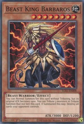 Beast King Barbaros (EGS1-EN008) - Egyptian God Deck: Slifer the Sky Dragon Unlimited - Premium Yugioh Single from Konami - Just $0.25! Shop now at Game Crave Tournament Store