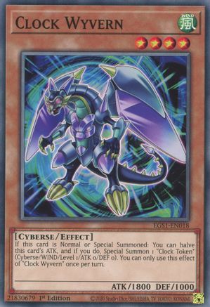 Clock Wyvern (EGS1-EN018) - Egyptian God Deck: Slifer the Sky Dragon Unlimited - Premium Yugioh Single from Konami - Just $0.25! Shop now at Game Crave Tournament Store