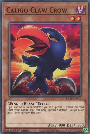 Caligo Claw Crow (EGS1-EN012) - Egyptian God Deck: Slifer the Sky Dragon Unlimited - Premium Yugioh Single from Konami - Just $0.08! Shop now at Game Crave Tournament Store