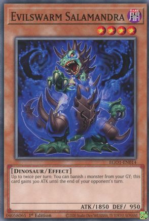 Evilswarm Salamandra (EGO1-EN014) - Egyptian God Deck: Obelisk the Tormentor Unlimited - Premium Yugioh Single from Konami - Just $0.25! Shop now at Game Crave Tournament Store