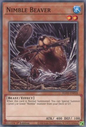 Nimble Beaver (EGO1-EN018) - Egyptian God Deck: Obelisk the Tormentor Unlimited - Premium Yugioh Single from Konami - Just $0.25! Shop now at Game Crave Tournament Store