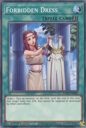 Forbidden Dress (EGO1-EN030) - Egyptian God Deck: Obelisk the Tormentor Unlimited - Premium Yugioh Single from Konami - Just $0.25! Shop now at Game Crave Tournament Store