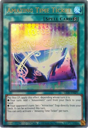 Amazing Time Ticket (LIOV-ENSP1) (LIOV-ENSP1) - Lightning Overdrive Limited - Premium Yugioh Single from Konami - Just $1.39! Shop now at Game Crave Tournament Store