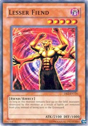 Lesser Fiend (DB2-EN126) - Dark Beginning 2 Unlimited - Premium Yugioh Single from Konami - Just $0.26! Shop now at Game Crave Tournament Store