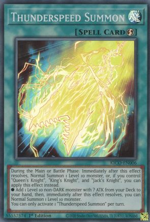 Thunderspeed Summon (KICO-EN006) - King's Court 1st Edition - Premium Yugioh Single from Konami - Just $0.25! Shop now at Game Crave Tournament Store