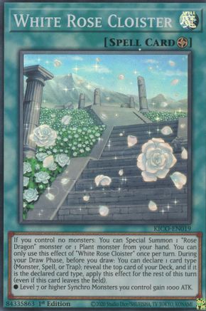 White Rose Cloister (KICO-EN019) - King's Court 1st Edition - Premium Yugioh Single from Konami - Just $0.26! Shop now at Game Crave Tournament Store