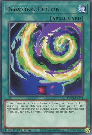 Dowsing Fusion (KICO-EN024) - King's Court 1st Edition - Premium Yugioh Single from Konami - Just $0.25! Shop now at Game Crave Tournament Store