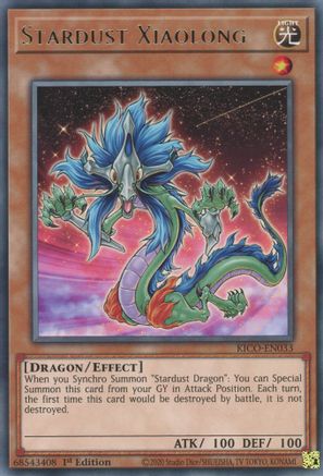 Stardust Xiaolong (KICO-EN033) - King's Court 1st Edition - Premium Yugioh Single from Konami - Just $0.25! Shop now at Game Crave Tournament Store