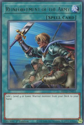 Reinforcement of the Army (KICO-EN051) - King's Court 1st Edition - Premium Yugioh Single from Konami - Just $0.25! Shop now at Game Crave Tournament Store