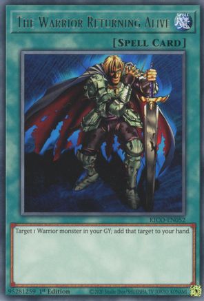 The Warrior Returning Alive (KICO-EN052) - King's Court 1st Edition - Premium Yugioh Single from Konami - Just $0.25! Shop now at Game Crave Tournament Store
