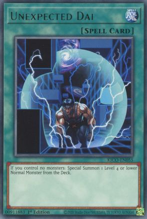 Unexpected Dai (KICO-EN055) - King's Court 1st Edition - Premium Yugioh Single from Konami - Just $0.25! Shop now at Game Crave Tournament Store