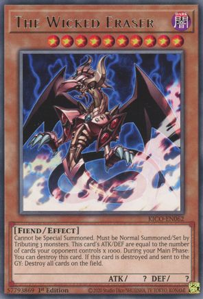 The Wicked Eraser (KICO-EN062) - King's Court 1st Edition - Premium Yugioh Single from Konami - Just $0.25! Shop now at Game Crave Tournament Store