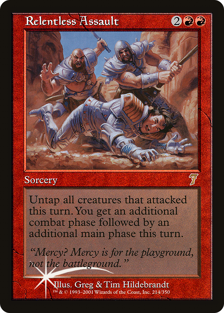 Relentless Assault (7ED-214★) - Seventh Edition Foil - Premium MTG Single from Wizards of the Coast - Just $13.32! Shop now at Game Crave Tournament Store