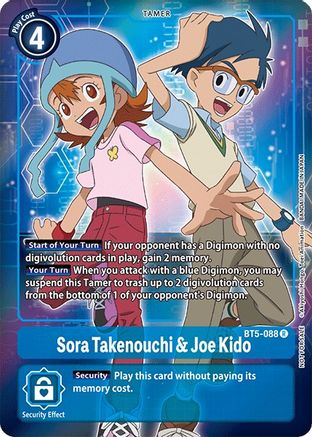 Sora Takenouchi & Joe Kido (Box Topper) (BT5-088) - Battle of Omni Foil - Premium Digimon Single from Bandai - Just $1.12! Shop now at Game Crave Tournament Store