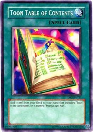 Toon Table of Contents (DB2-EN121) - Dark Beginning 2 Unlimited - Premium Yugioh Single from Konami - Just $2.98! Shop now at Game Crave Tournament Store