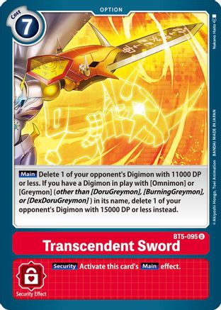 Transcendent Sword (BT5-095) - Battle of Omni - Premium Digimon Single from Bandai - Just $0.08! Shop now at Game Crave Tournament Store