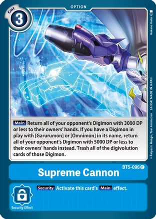 Supreme Cannon (BT5-096) - Battle of Omni - Premium Digimon Single from Bandai - Just $0.08! Shop now at Game Crave Tournament Store