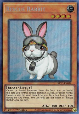 Rescue Rabbit (CR) (KICO-EN034) - King's Court 1st Edition - Premium Yugioh Single from Konami - Just $4.13! Shop now at Game Crave Tournament Store