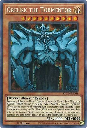 Obelisk the Tormentor (Secret Pharaoh's Rare) (KICO-EN064) - King's Court 1st Edition - Premium Yugioh Single from Konami - Just $85.54! Shop now at Game Crave Tournament Store