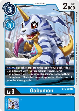 Gabumon (BT5-020) - Battle of Omni - Premium Digimon Single from Bandai - Just $0.09! Shop now at Game Crave Tournament Store