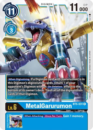 MetalGarurumon - BT5-031 (BT5-031) - Battle of Omni - Premium Digimon Single from Bandai - Just $0.08! Shop now at Game Crave Tournament Store