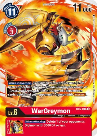 WarGreymon (BT5-016) - Battle of Omni - Premium Digimon Single from Bandai - Just $0.08! Shop now at Game Crave Tournament Store