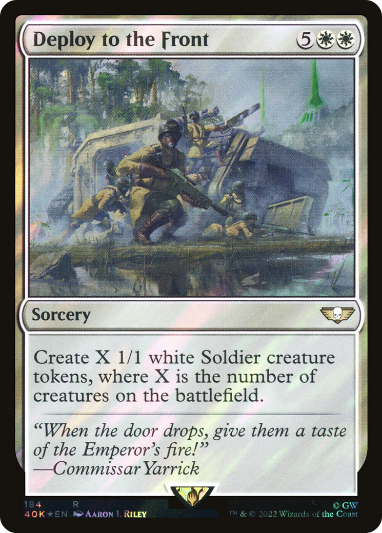 Deploy to the Front (40K-184★) - Warhammer 40,000 Commander Foil - Premium MTG Single from Wizards of the Coast - Just $0.60! Shop now at Game Crave Tournament Store