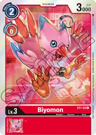 Biyomon - ST1-02 (Event Pack 1) (ST1-02) - Starter Deck 01: Gaia Red Foil - Premium Digimon Single from Bandai - Just $0.83! Shop now at Game Crave Tournament Store