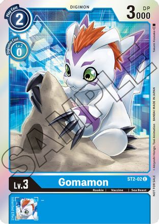 Gomamon - ST2-02 (Event Pack 1) (ST2-02) - Starter Deck 02: Cocytus Blue Foil - Premium Digimon Single from Bandai - Just $0.91! Shop now at Game Crave Tournament Store