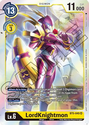 LordKnightmon - BT5-045 (Event Pack 1) (BT5-045) - Battle of Omni Foil - Premium Digimon Single from Bandai - Just $13.88! Shop now at Game Crave Tournament Store
