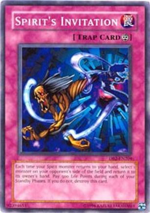 Spirit's Invitation (DB2-EN204) - Dark Beginning 2 Unlimited - Premium Yugioh Single from Konami - Just $0.08! Shop now at Game Crave Tournament Store