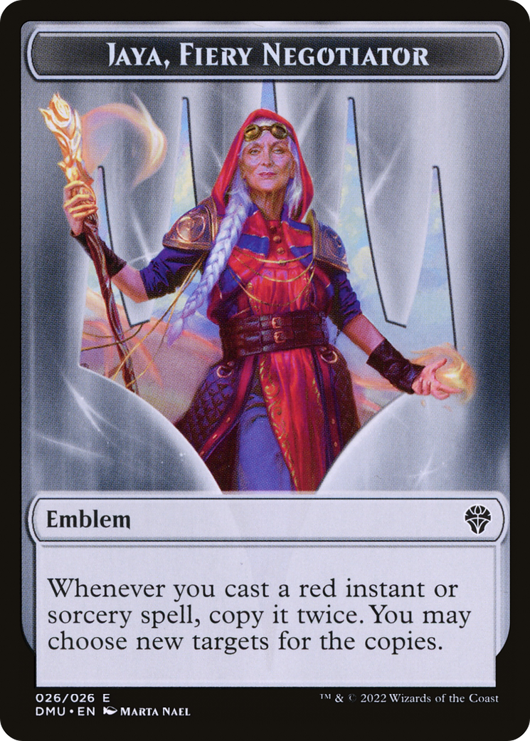 Jaya, Fiery Negotiator Emblem (TDMU-026) - Dominaria United Tokens - Premium MTG Single from Wizards of the Coast - Just $0! Shop now at Game Crave Tournament Store