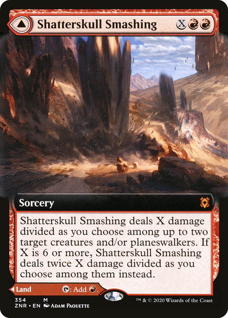 Shatterskull Smashing // Shatterskull, the Hammer Pass (ZNR-354) - Zendikar Rising: (Extended Art) - Premium MTG Single from Wizards of the Coast - Just $2.73! Shop now at Game Crave Tournament Store