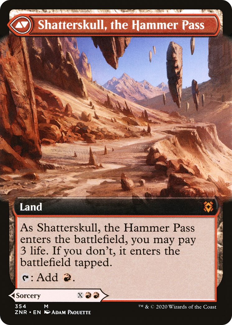Shatterskull Smashing // Shatterskull, the Hammer Pass (ZNR-354) - Zendikar Rising: (Extended Art) - Premium MTG Single from Wizards of the Coast - Just $2.73! Shop now at Game Crave Tournament Store