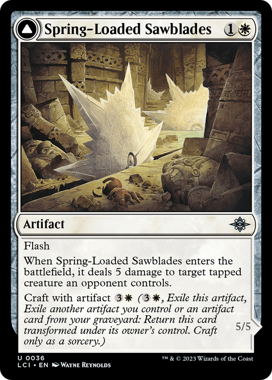 Spring-Loaded Sawblades // Bladewheel Chariot (LCI-036) - The Lost Caverns of Ixalan Foil - Premium MTG Single from Wizards of the Coast - Just $0.08! Shop now at Game Crave Tournament Store