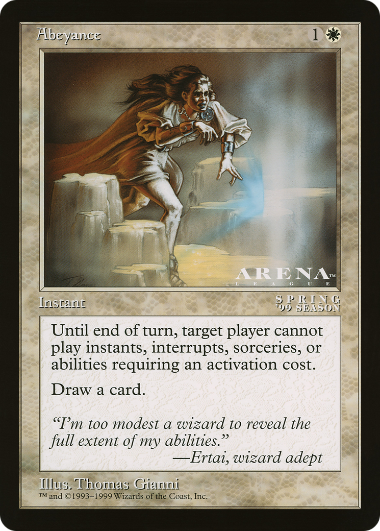 Abeyance (OLEP-078) - Oversized League Prizes - Premium MTG Single from Wizards of the Coast - Just $0! Shop now at Game Crave Tournament Store