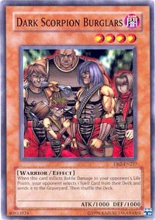 Dark Scorpion Burglars (DB2-EN227) - Dark Beginning 2 Unlimited - Premium Yugioh Single from Konami - Just $0.42! Shop now at Game Crave Tournament Store