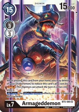 Armageddemon (BT5-085) - Battle of Omni Foil - Premium Digimon Single from Bandai - Just $0.49! Shop now at Game Crave Tournament Store